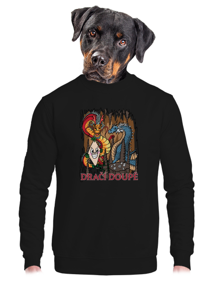 Dračák unisex mikina bez kapuce Black