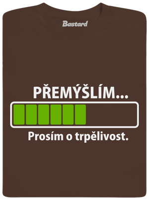 Přemýšlím pánské tričko Brown