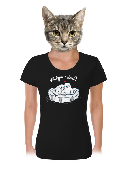 Miluju tulení dámské tričko Black