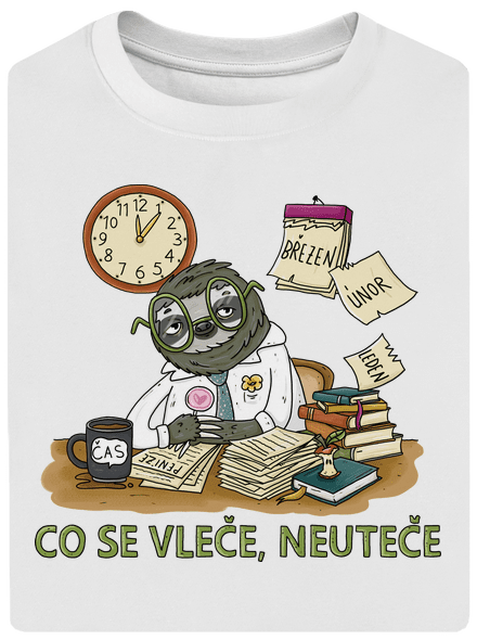 Co se vleče, neuteče unisex tričko oversized White