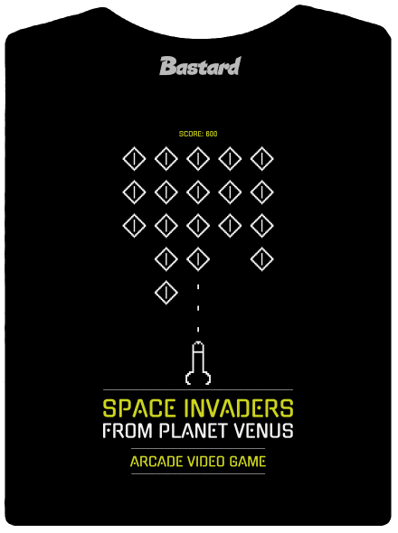 Space Invaders dámské tričko premium Black