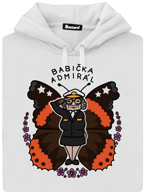 Babička admirál dámská mikina klokanka White