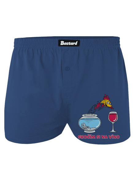 Skočím si na víno pánské trenky Blue