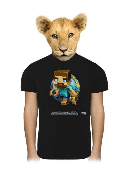 B17: Minecraft dětské sportovní tričko Black
