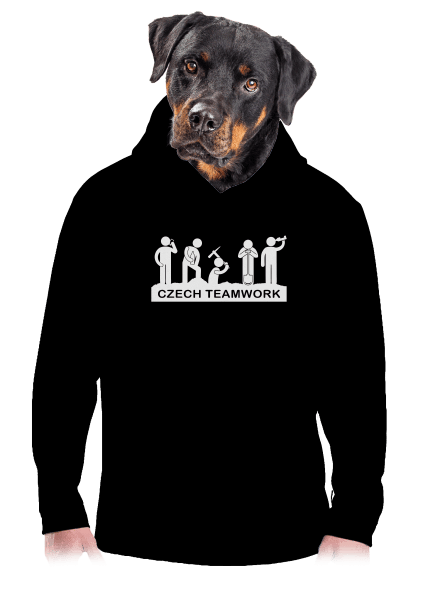 Czech Teamwork pánská mikina klokanka Black