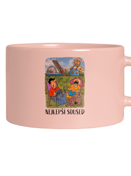 Nejlepší soused hrnek makronka Pink Macaron