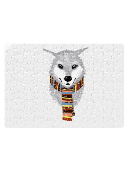 Sněžný vlk puzzle White