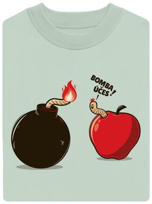 Bombovej účes unisex mikina bez kapuce Blush Mint