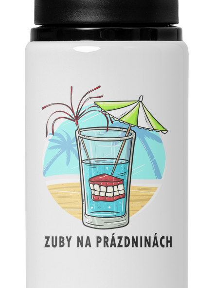 Zuby na prázdninách lahev na vodu White