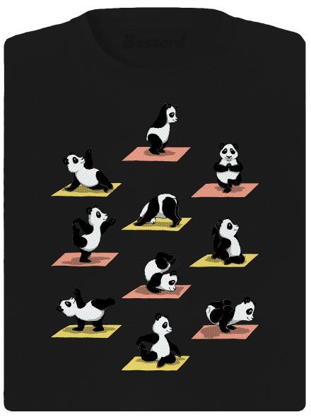 Pandí jóga dámské sportovní tričko Black