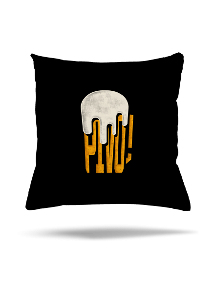 Nápis Pivo polštář Black