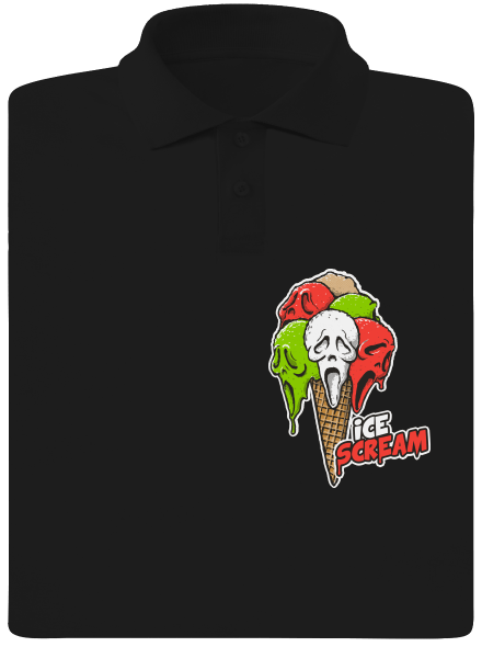 Ice Scream pánská polokošile Black