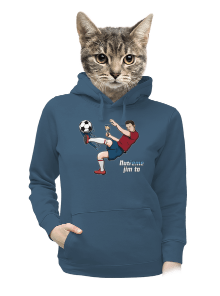 Natřeme jim to - Fotbal dámská mikina klokanka Denim
