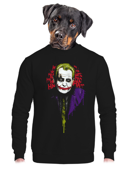 Zeman Joker unisex mikina bez kapuce Black