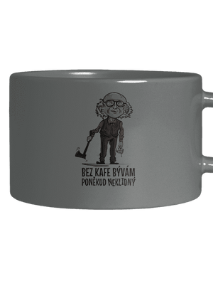 Neklidný bez kafe hrnek makronka Grey Macaron