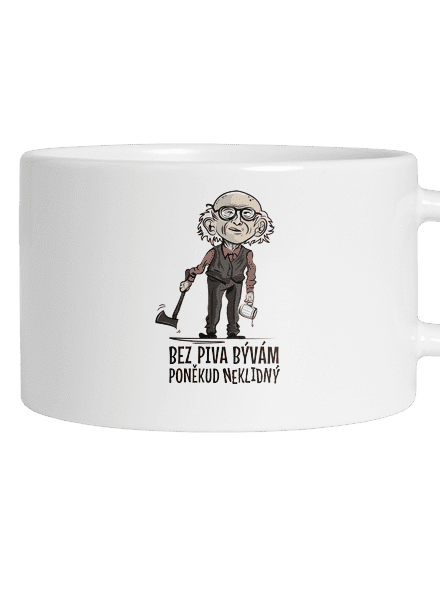 Neklidný bez piva hrnek makronka White