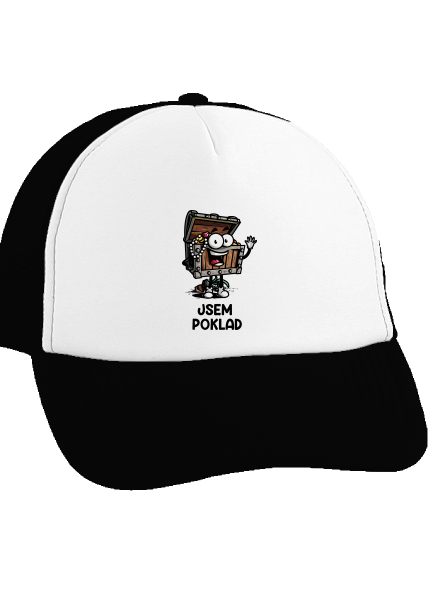 Jsem poklad kšiltovka truckerka Black cap