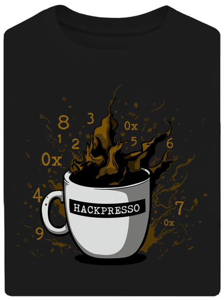 Hackpresso  unisex tričko oversized Black