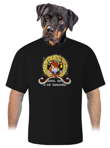 Slunce, seno a pár kapesníků unisex tričko oversized Black