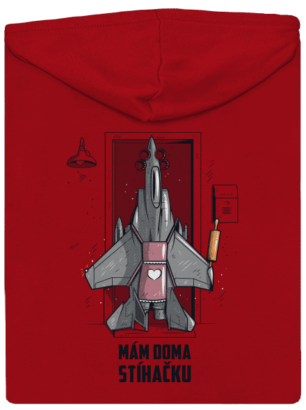Stíhačka pánská mikina na zip Red