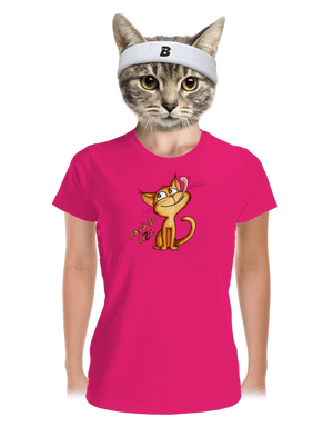 Pojď se lísat dámské sportovní tričko Neon Pink