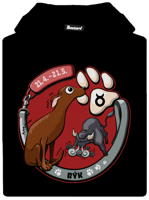 Psí horoskop: Býk dětská mikina klokanka Black