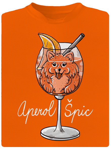 Aperol Špic pánské sportovní tričko Neon Orange