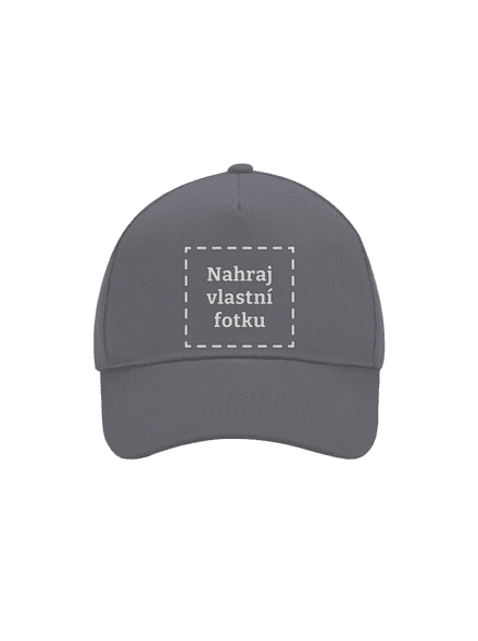 Vlastní potisk kšiltovka baseballka Graphite grey