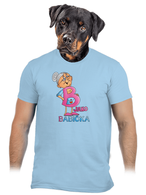 B jako babička pánské tričko Sky Blue