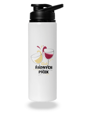 Klub řádných píček lahev na vodu White