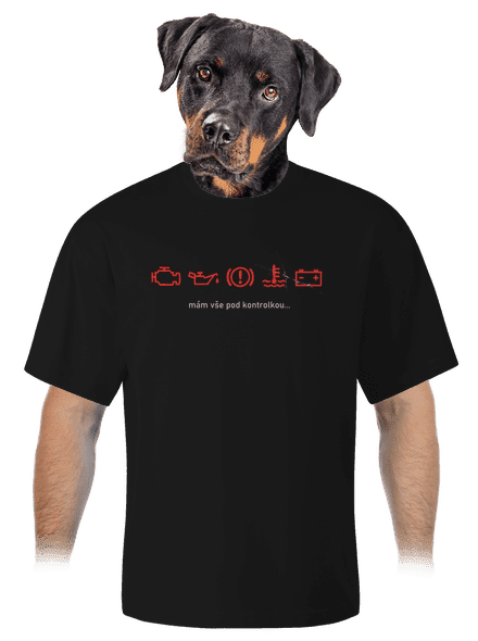 Pod kontrolkou unisex tričko oversized Black