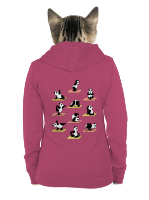 Pandí jóga dámská mikina na zip Magenta