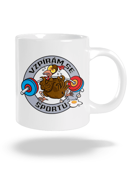 Vzpírám se sportu velký hrnek White
