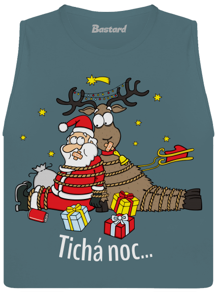 Tichá noc dámské tílko volné Heather Deep Teal