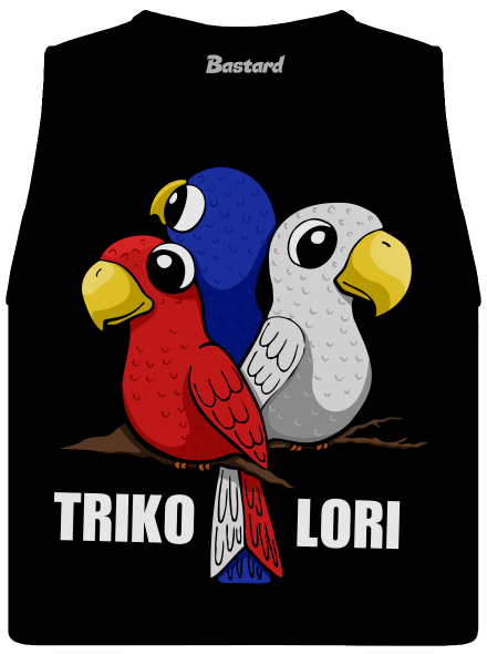 Trikolori dámské tílko volné Black