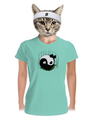 Dvě spící pandy dámské sportovní tričko Mint Mal