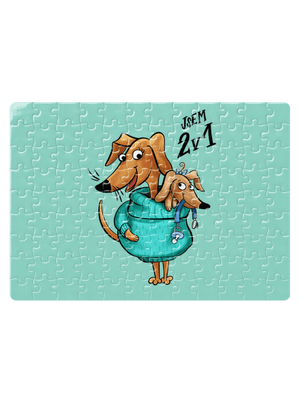 Jsem dva v jednom puzzle White