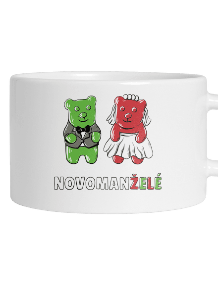 Novomanželé z želé hrnek makronka White
