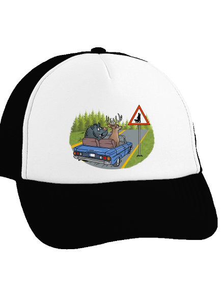 Myslivec kšiltovka truckerka Black cap