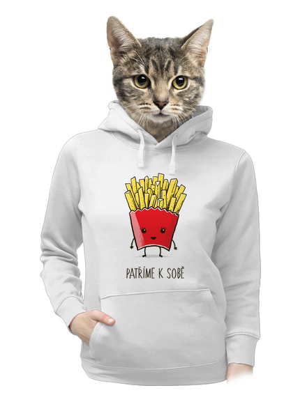 Patříme k sobě dámská mikina klokanka White