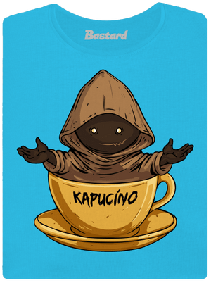 Kapucíno dámské tričko s lemem Blue Atol