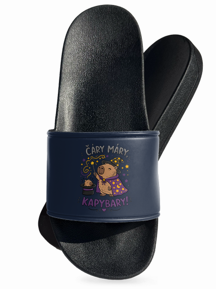 Čáry máry kapybary pantofle Navy