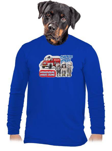 Hasiči žízně pánské dlouhý rukáv Royal Blue