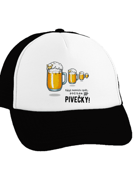 Pivečka kšiltovka truckerka Black cap