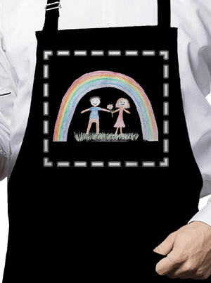 Dětské kresby - nahraj vlastní zástěra Black