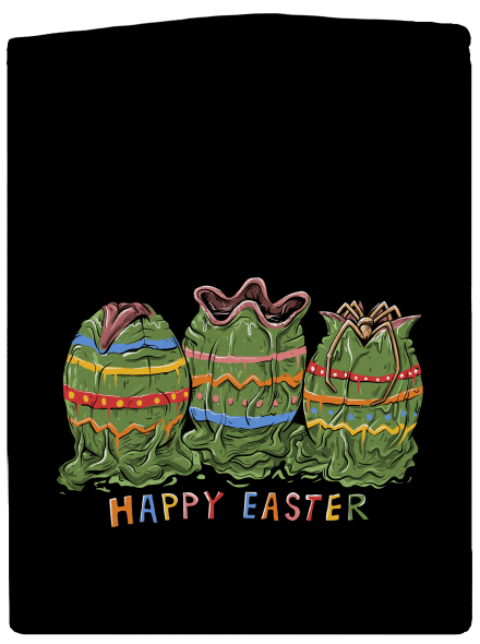 Happy Easter pánská mikina na zip Black