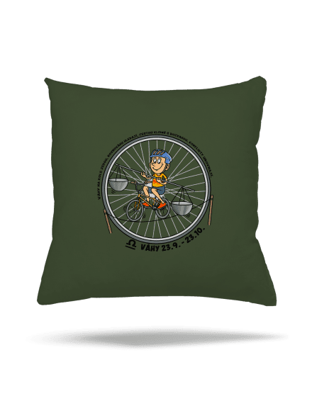 Cyklistický horoskop: Váhy polštář Olive Green