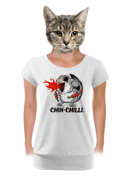 Chinchilli dámské tričko s lemem White