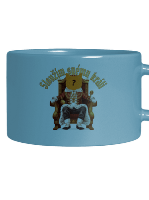 Sloužím svému králi hrnek makronka Blue Macaron