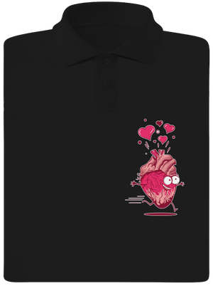Zamilovaná srdíčka pánská polokošile Black
